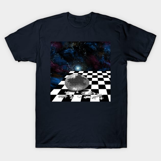 Chess board and puzzle egg T-Shirt by rolffimages